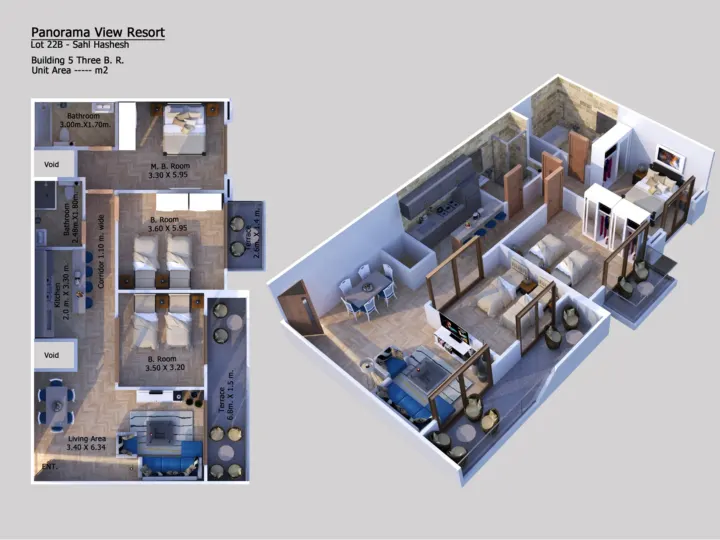 Appartamento con tre camere da letto in vendita a Panorama View 5