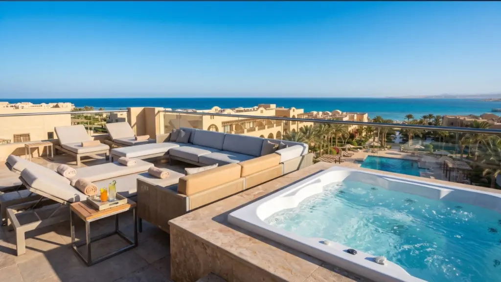 Lana Hills e Panorama View a Sahl Hasheesh con appartamenti vista mare, ville, attici e terrazze private, gestiti tramite app per proprietari e accesso QR